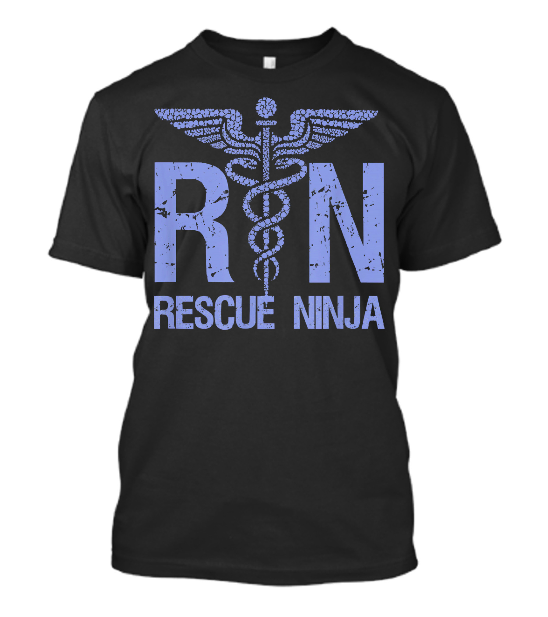 RN RESCUE NINJA Funny Nurse Nursing Caduceus T-Shirt