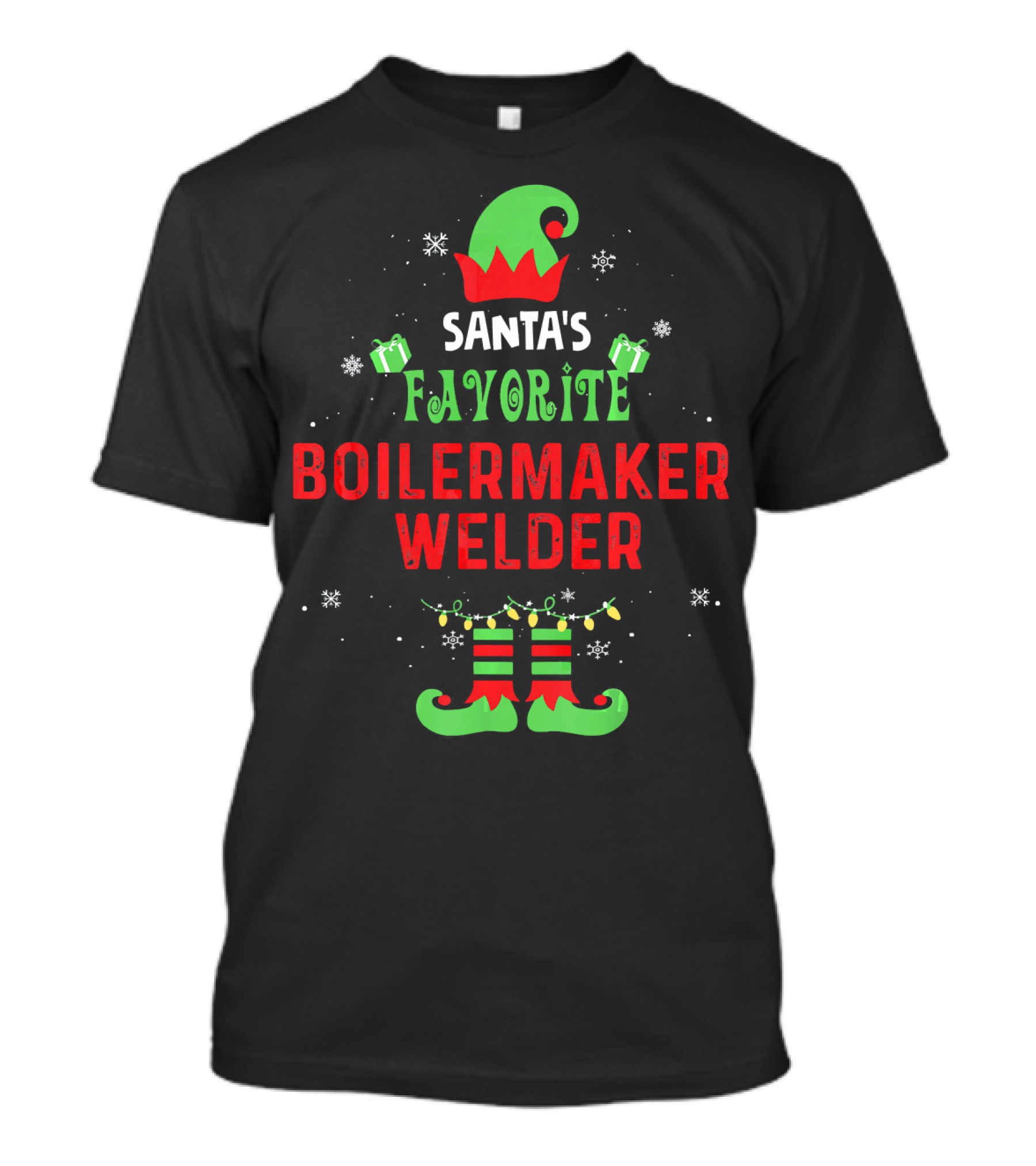 Santa's Favorite Boilermaker Welder Christmas Elf T-Shirt