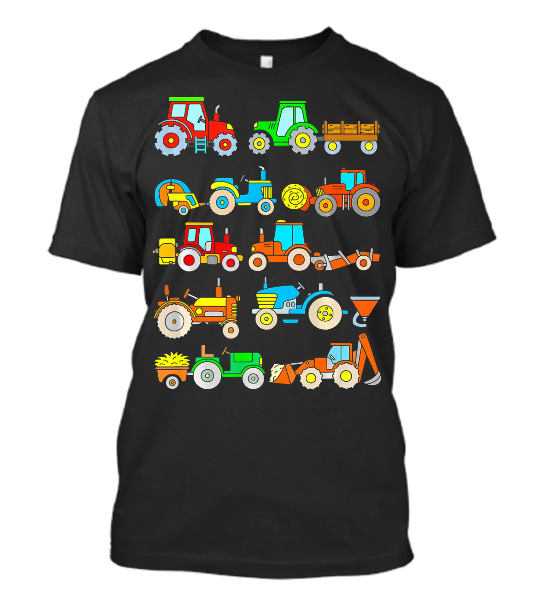 Tractor Toddler Farm Vehicles Bright Tractor Collection T-Shirt