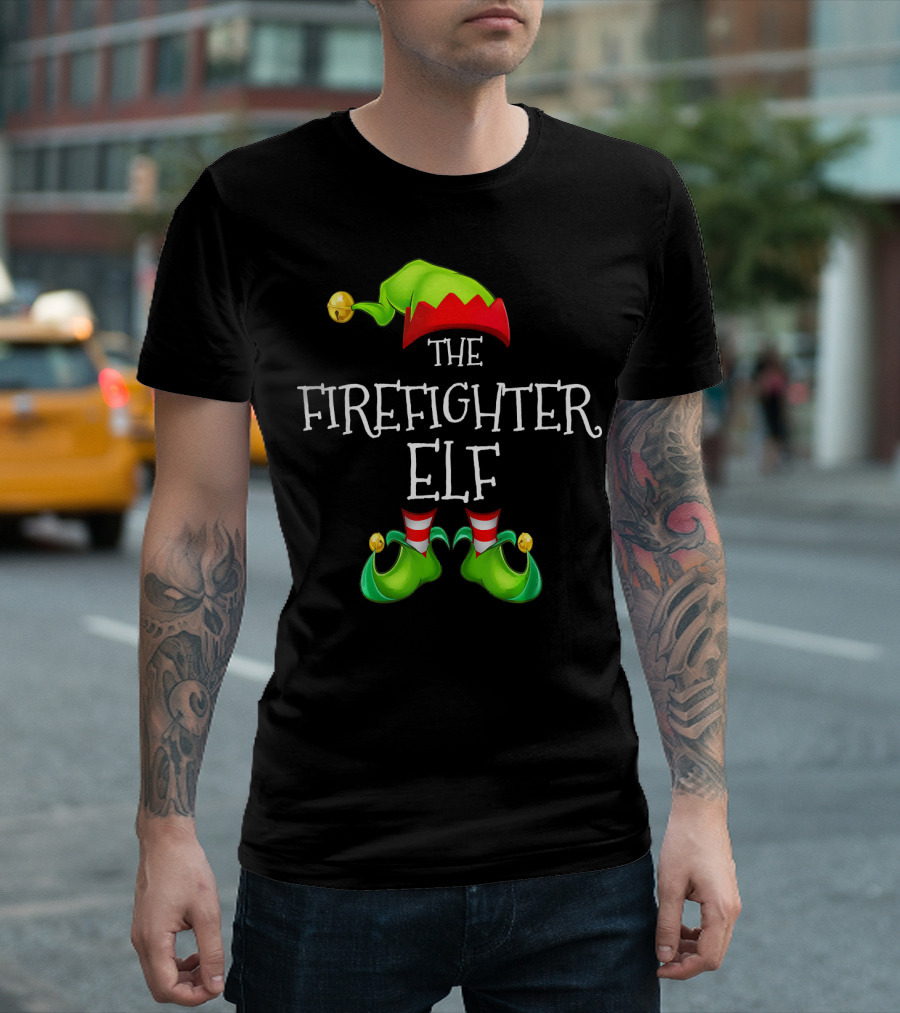 The Firefighter Elf Family Matching Group T-Shirt