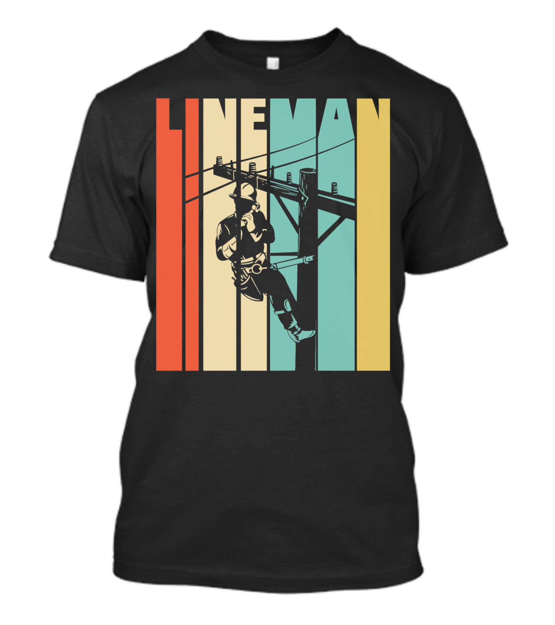 Lineman Retro Style Power Lines Worker Vintage Lineman T-Shirt