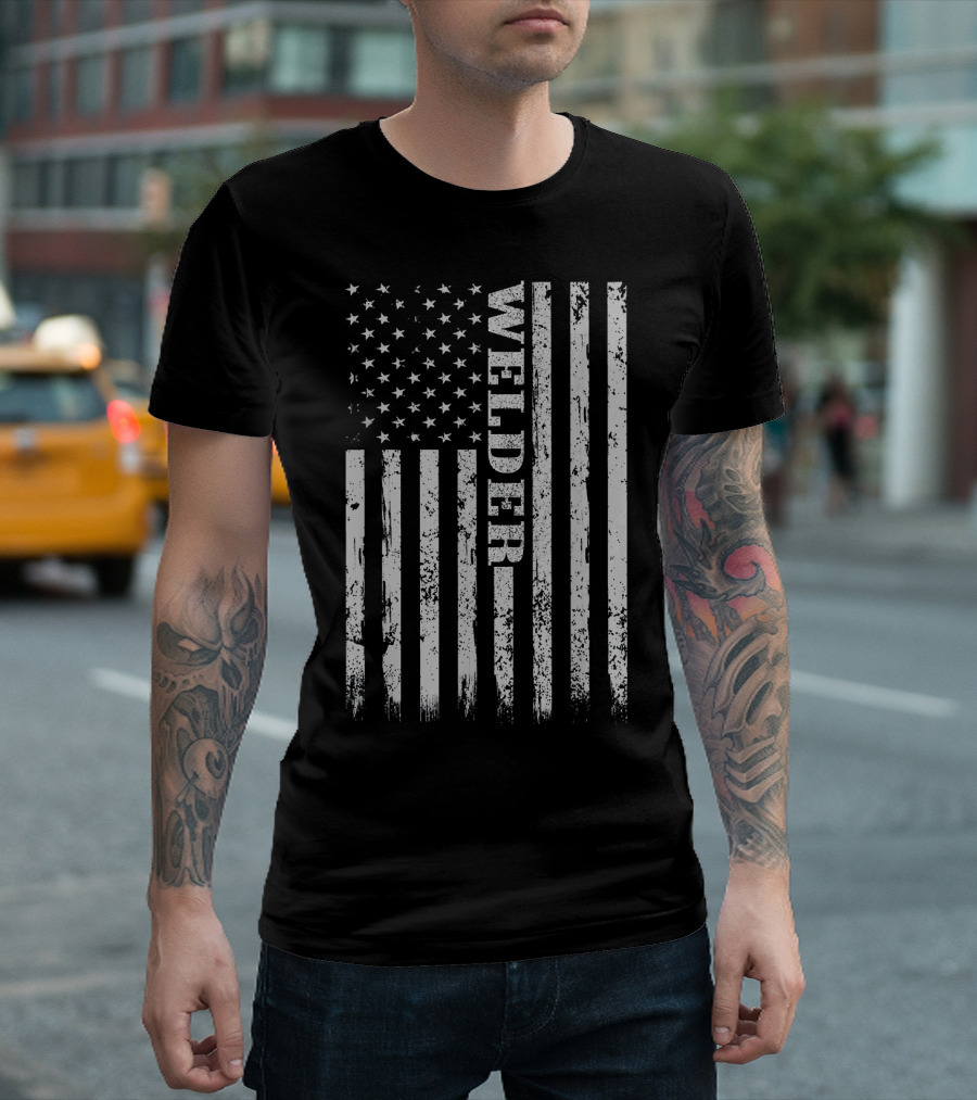 American Flag Welder Patriotic Welding T-Shirt