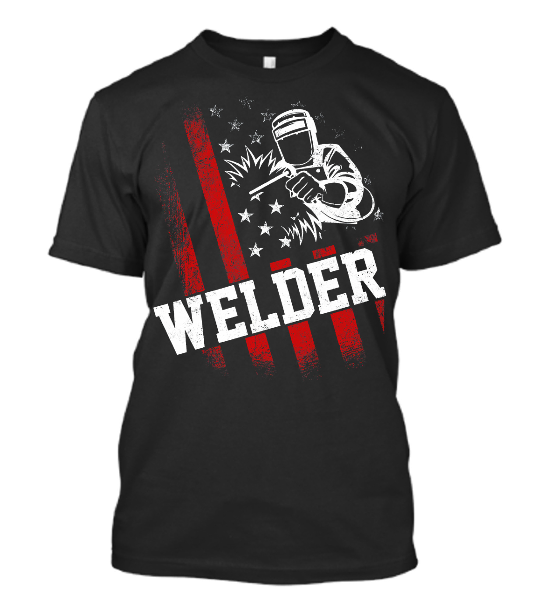 Welder American Flag Day Fathers Patriotic Welding T-Shirt