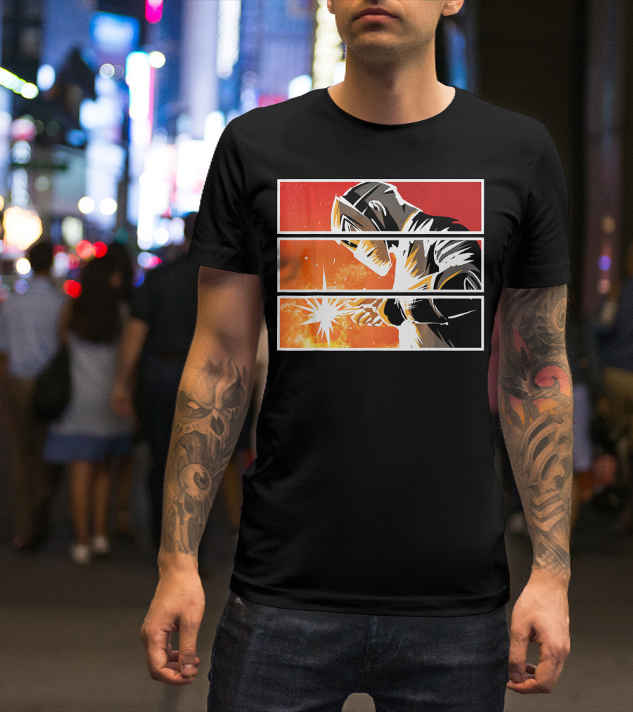 Welder For Christmas Welding Illustration With Spark And Mask In Triptych T-Shirt