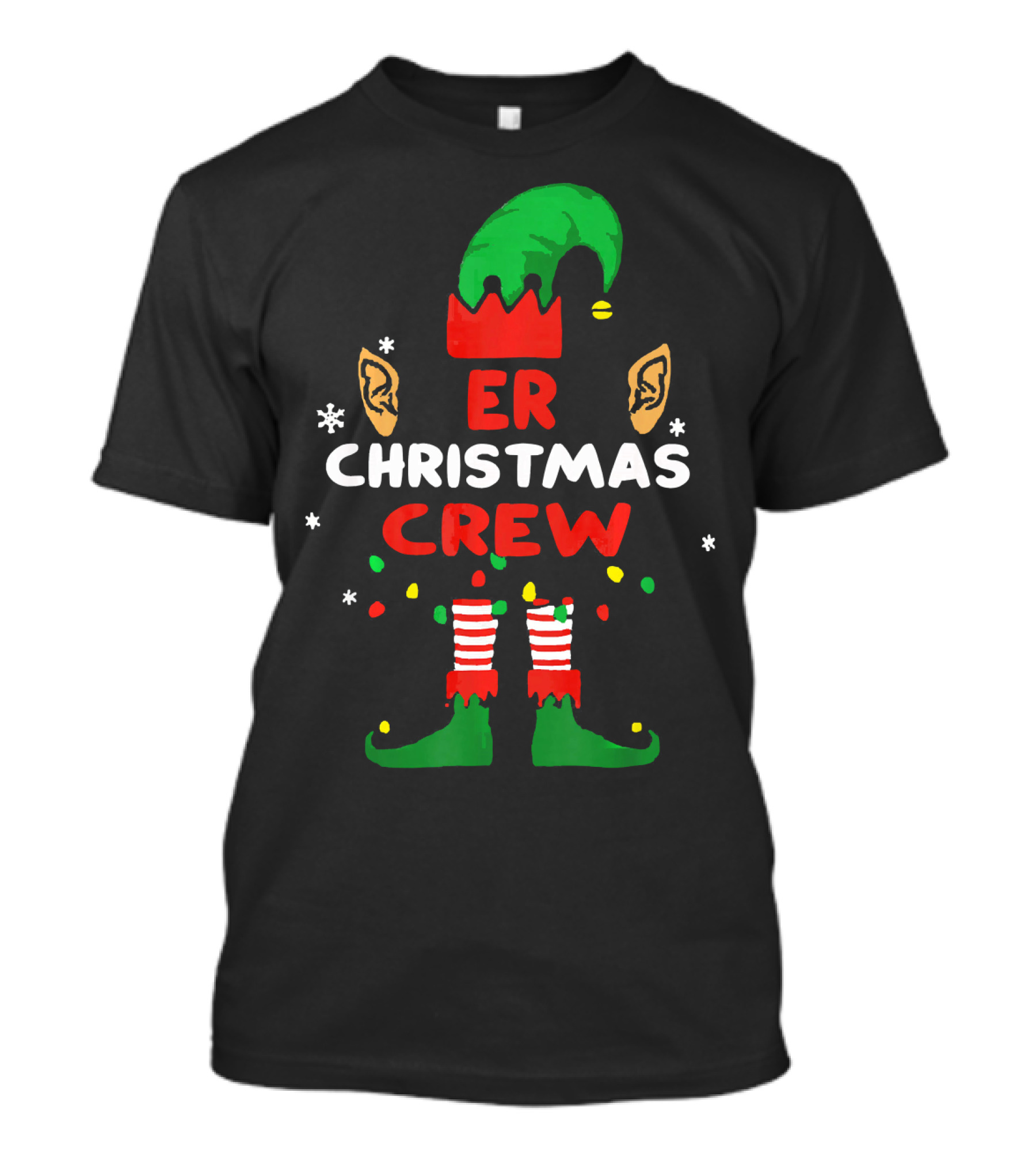 ER Christmas Crew Elf Costume Nursing Humor T-Shirt