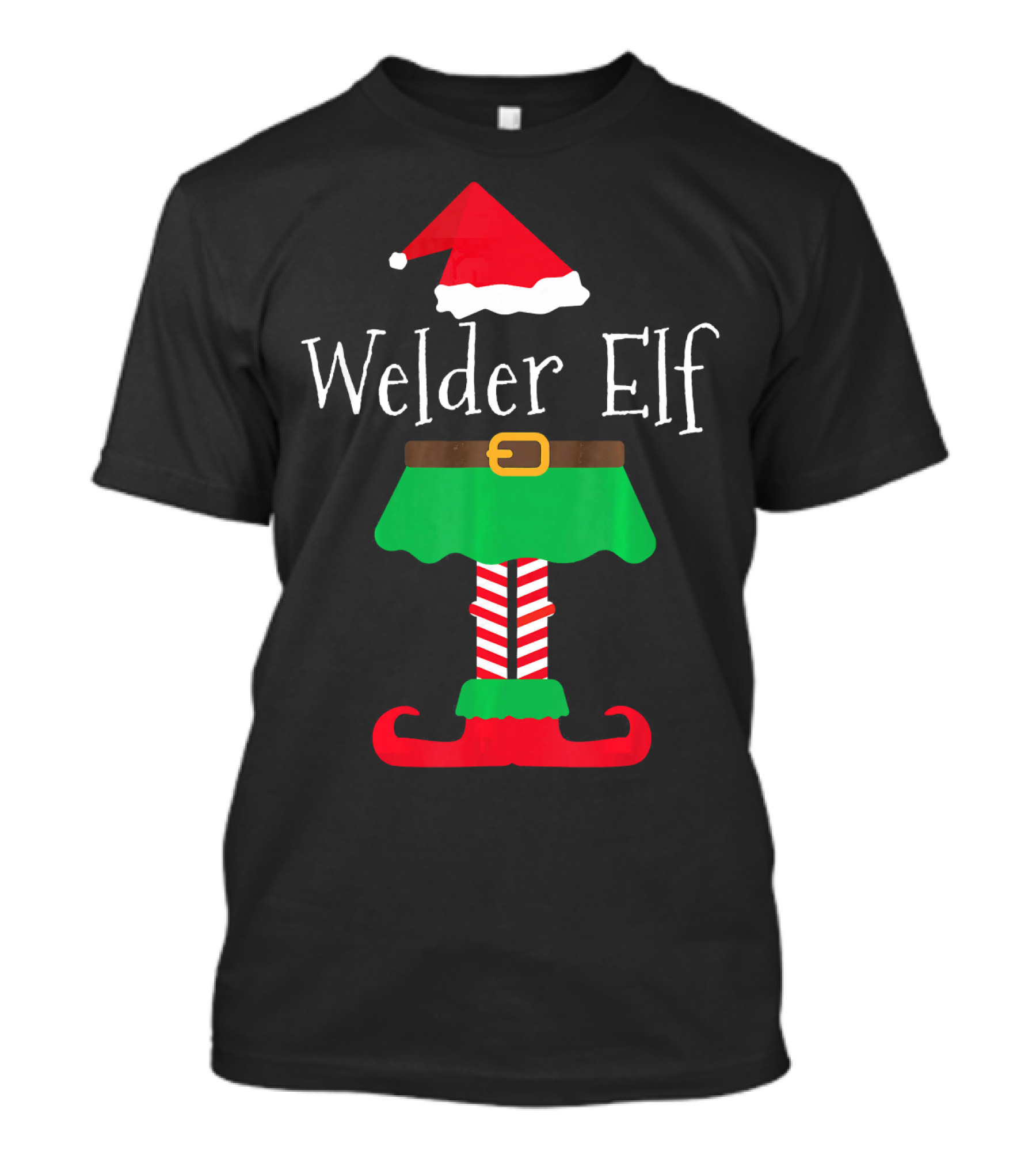 Welder Elf Funny Santa Elf Family Christmas Holiday Humor T-Shirt