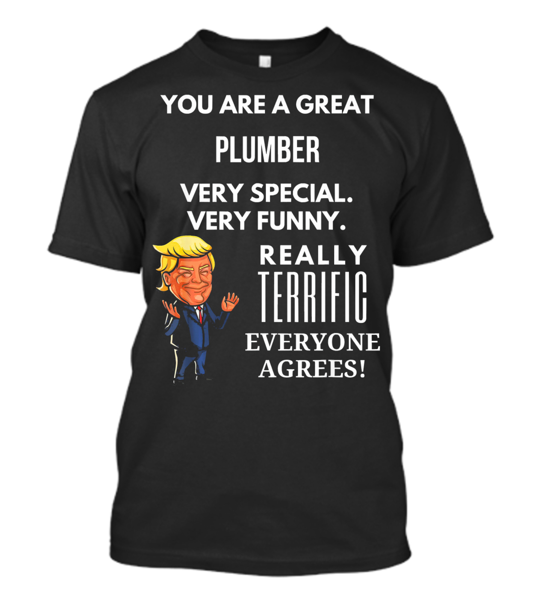 YOU ARE A GREAT PLUMBER VERY SPECIAL VERY FUNNY REALLY TERRIFIC EVERYONE AGREES T-Shirt