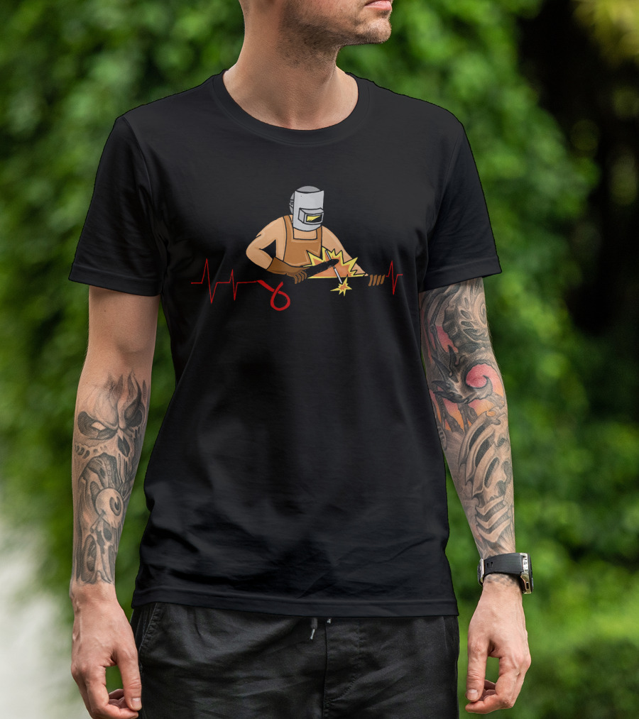 Welder Heartbeat Welding Lover Mig T-Shirt