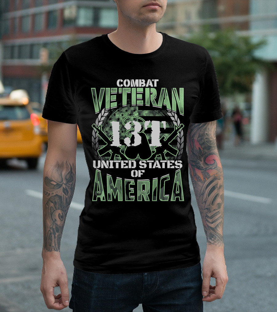 13T Combat Veteran United States Of America T-Shirt