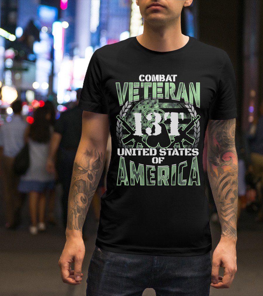 13T Combat Veteran United States Of America T-Shirt