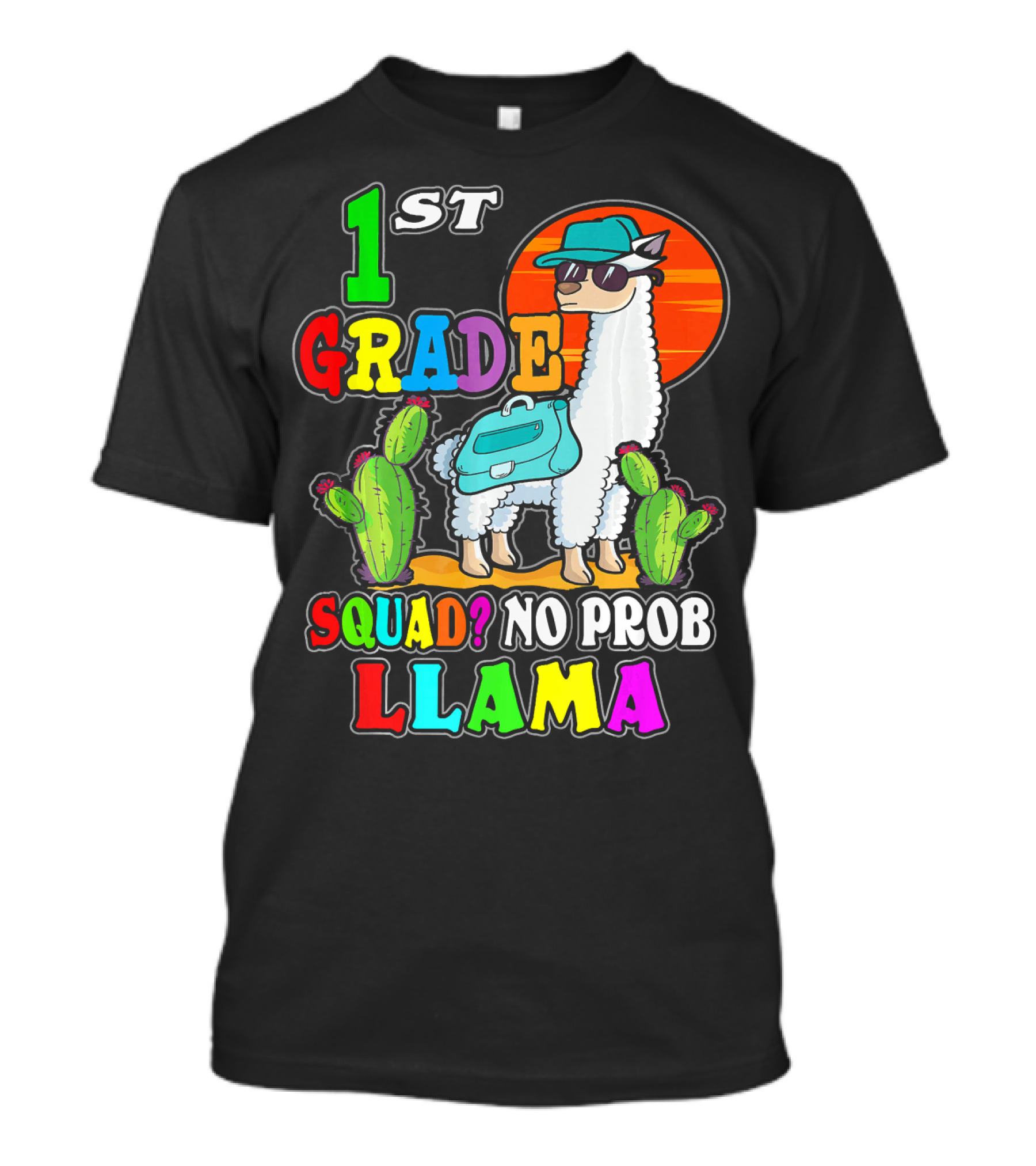 1st Grade Squad No ProbLlama First Day School T-Shirt
