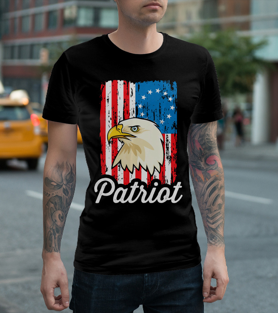 Betsy Ross 1776 Flag Bald Eagle Patriot T-Shirt