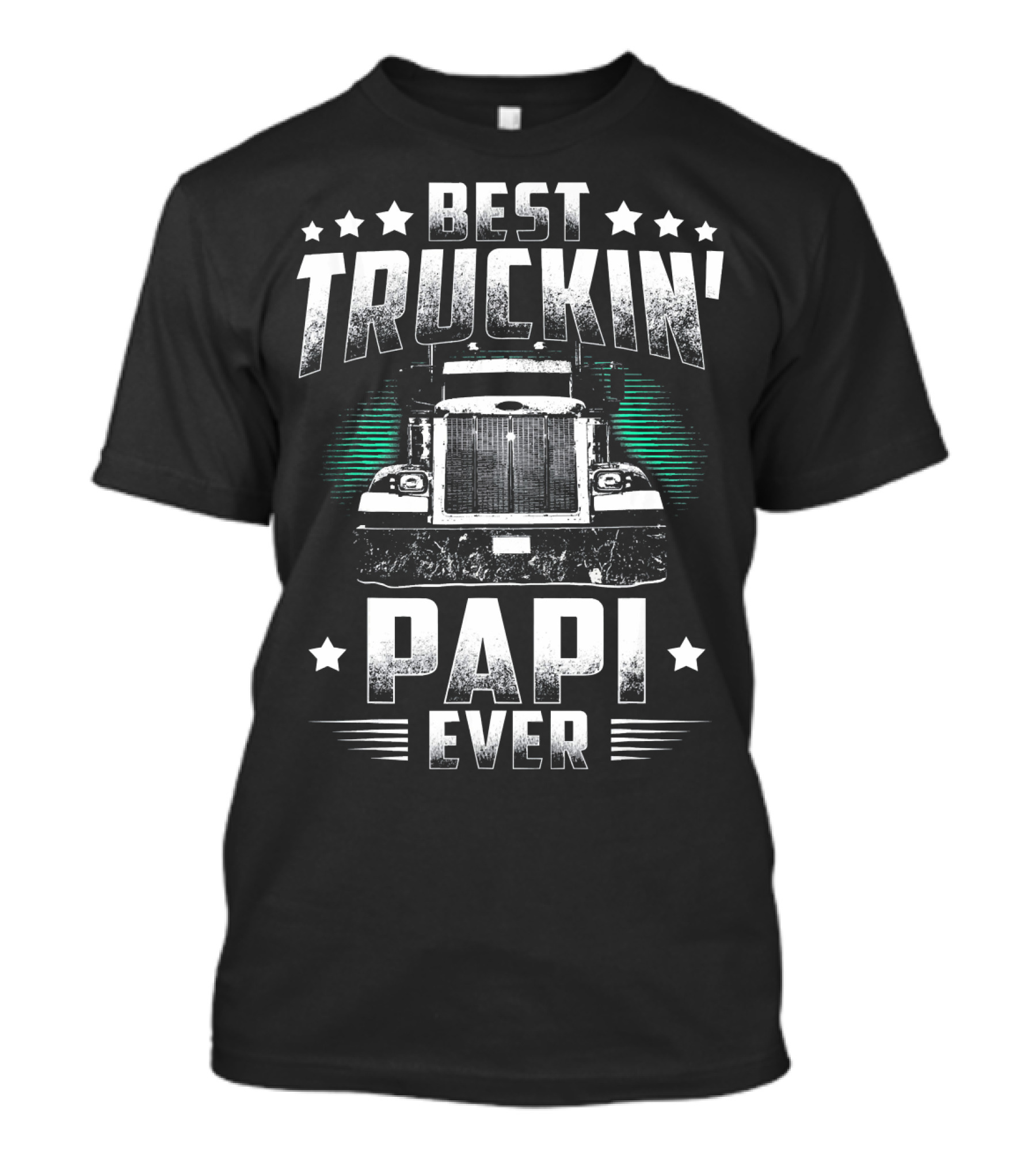 Best Truckin Papi Ever Truck Graphic T-Shirt