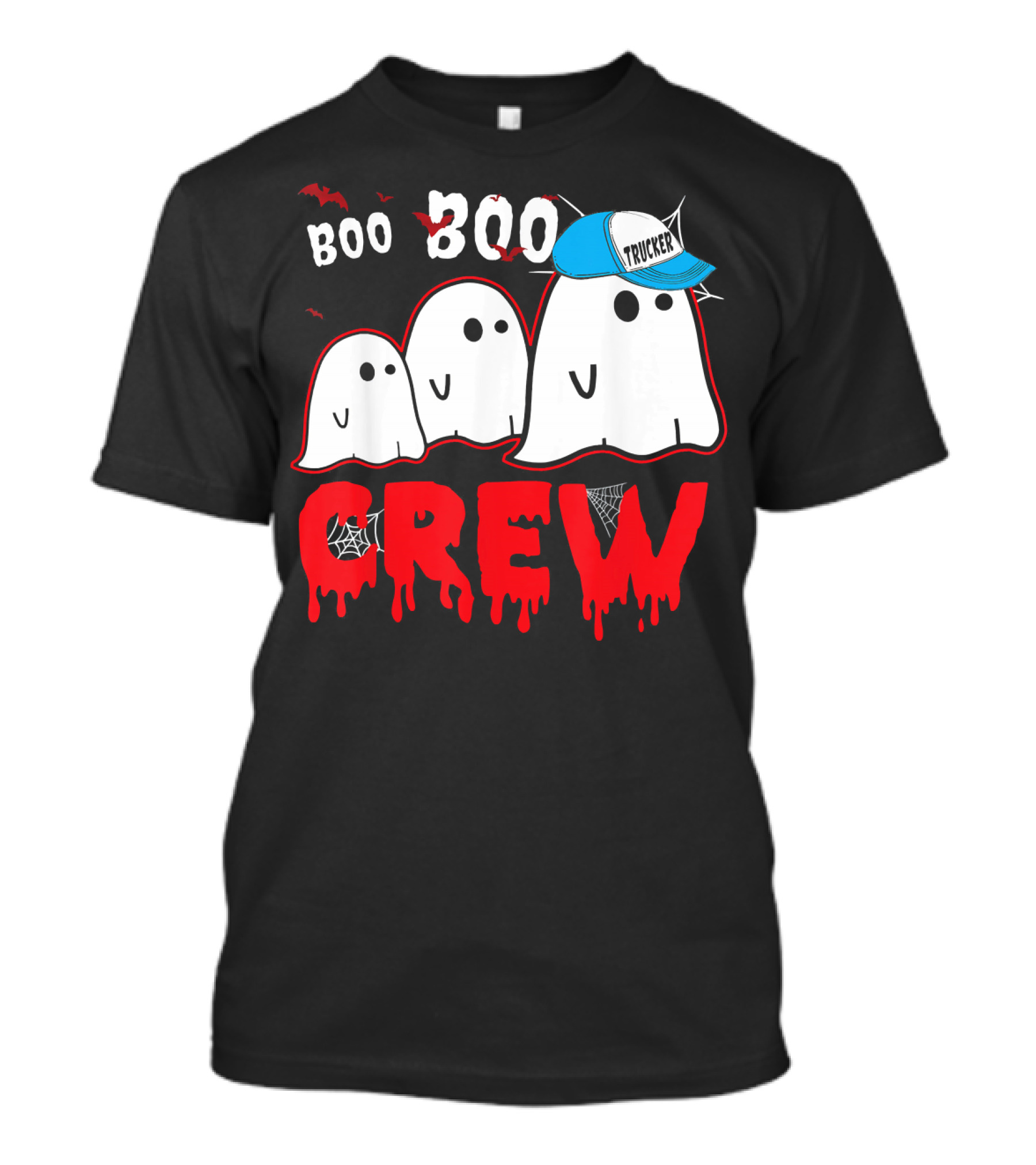 Boo Boo Ghost Crew Trucker Halloween T-Shirt