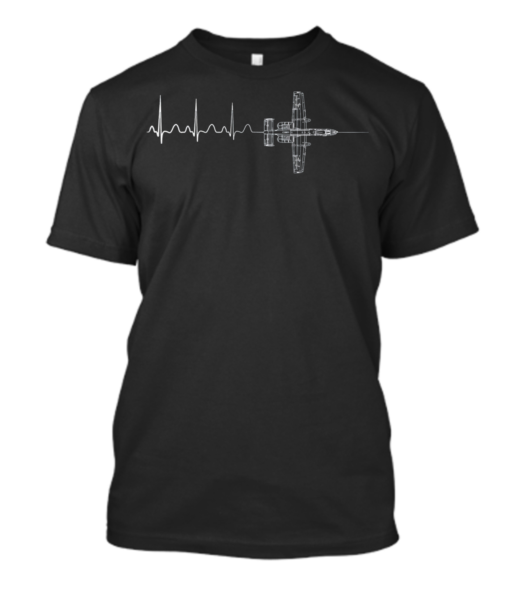 A10 Warthog Pilot Heartbeat Aviation Enthusiast T-Shirt