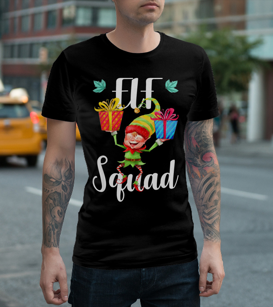Elf Squad Christmas for Boy Teacher Fun Festive T-Shirt