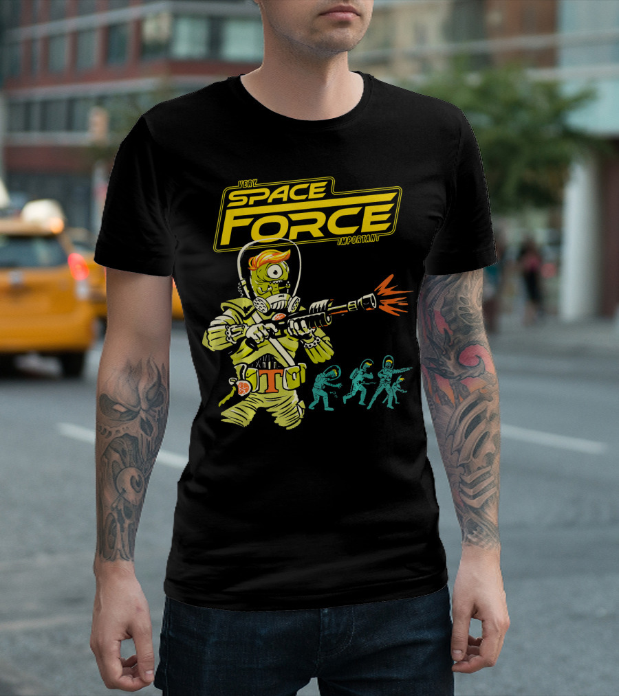 Very Important Space Force Alien Trump Blaster T-Shirt