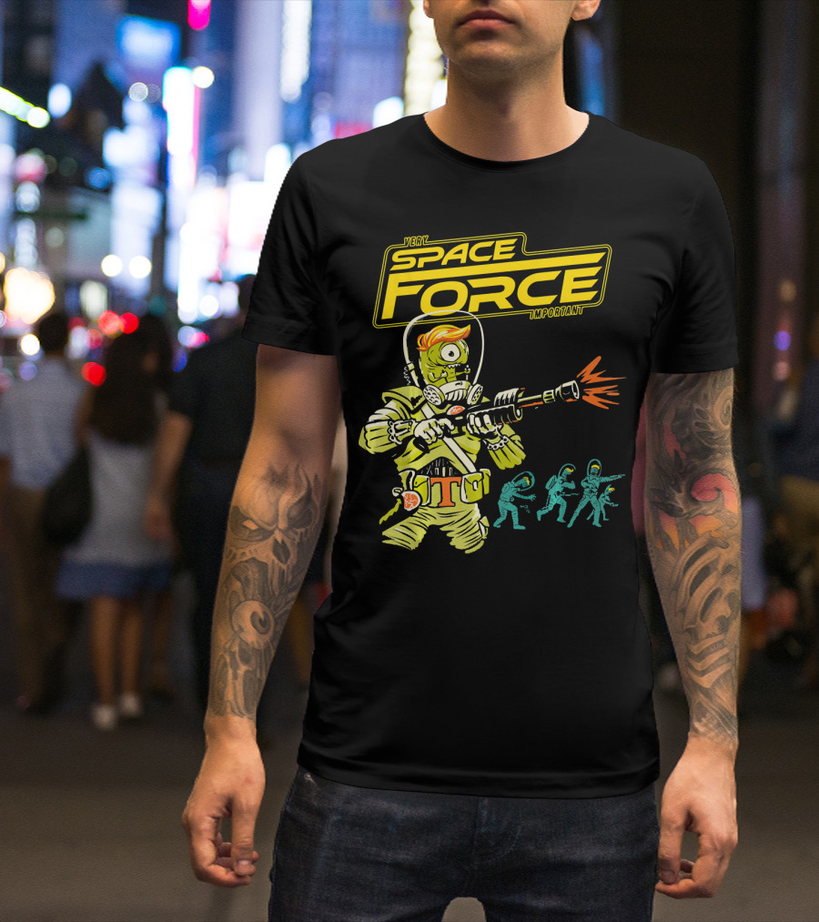Very Important Space Force Alien Trump Blaster T-Shirt