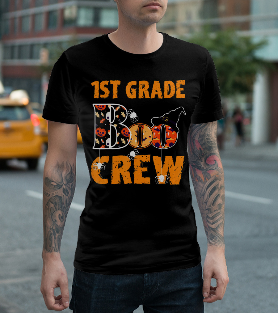 1st Grade Boo Crew Halloween Candy Ghosts T-Shirt