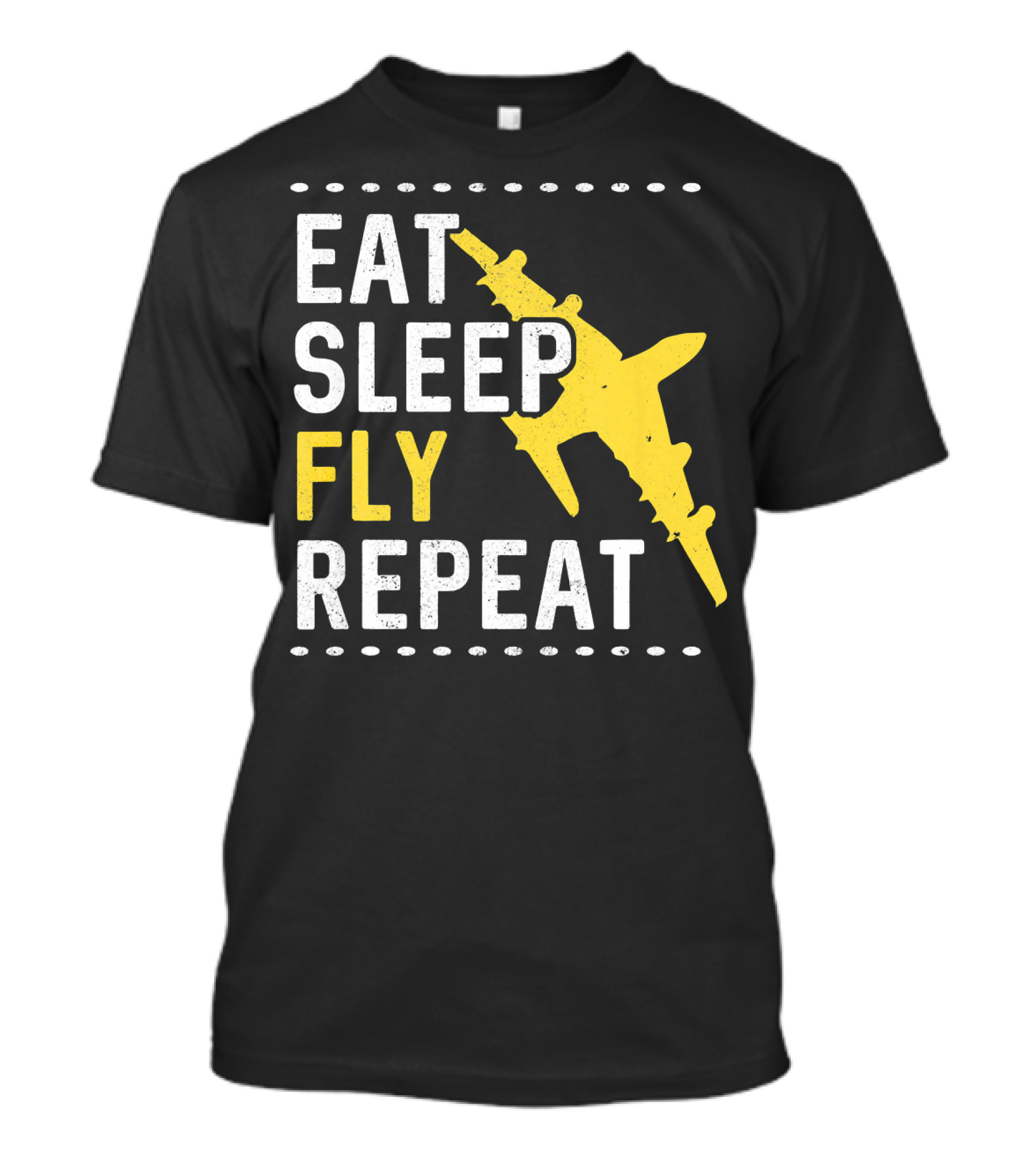 Eat Sleep Fly Repeat Airplane Enthusiast Adventure T-Shirt