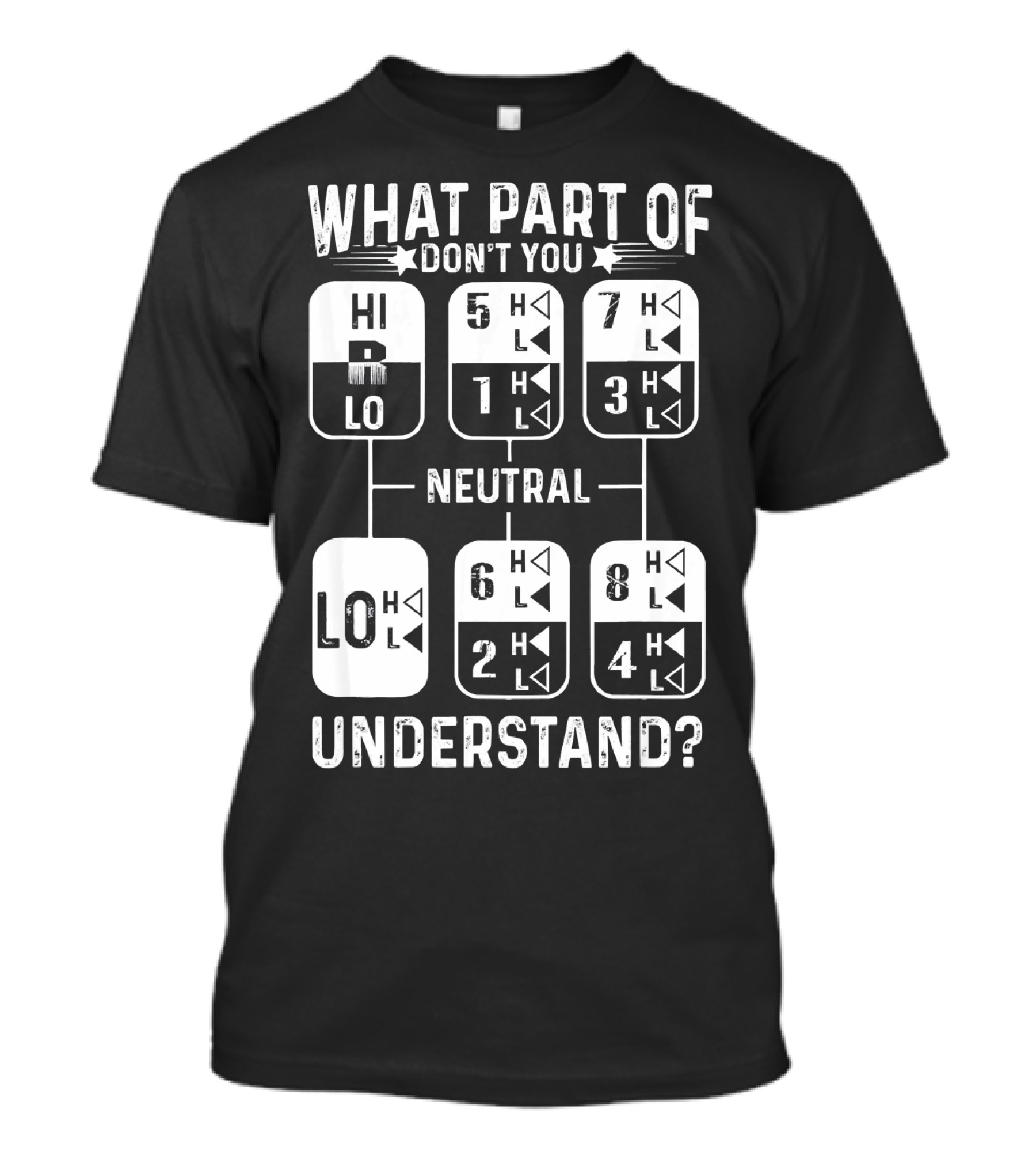 What Part Of Gearshift Neutral Don't You Understand Truck Driver T-Shirt