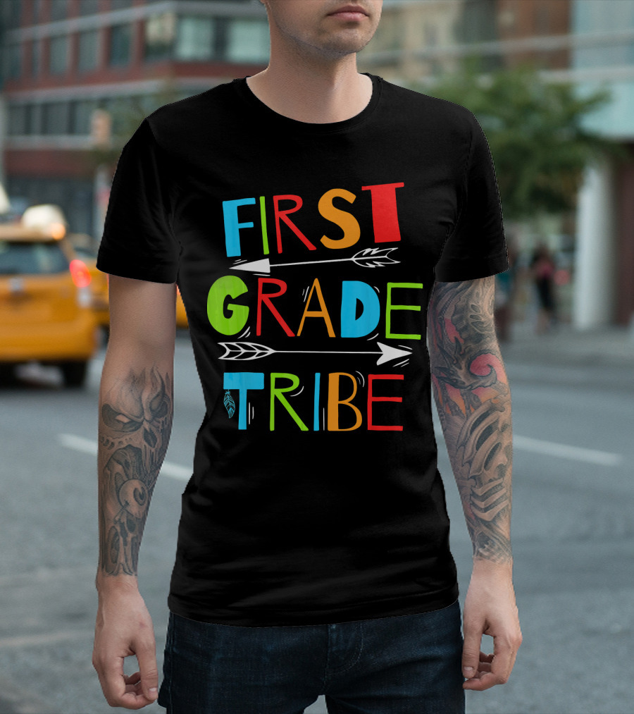 First Grade Tribe Student Teacher Arrows T-Shirt