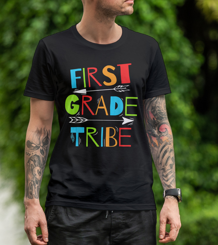 First Grade Tribe Student Teacher Arrows T-Shirt
