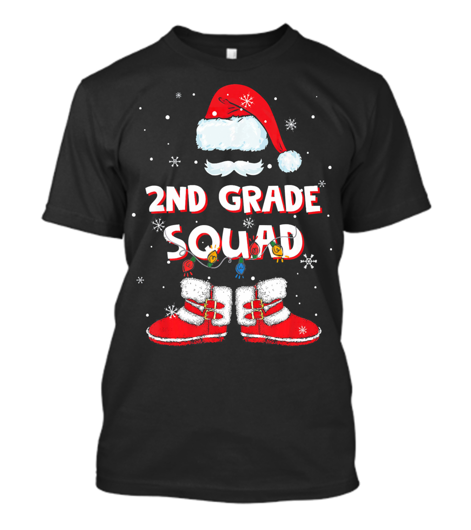 2nd Grade Squad Santa Costume Teach Kids T-Shirt