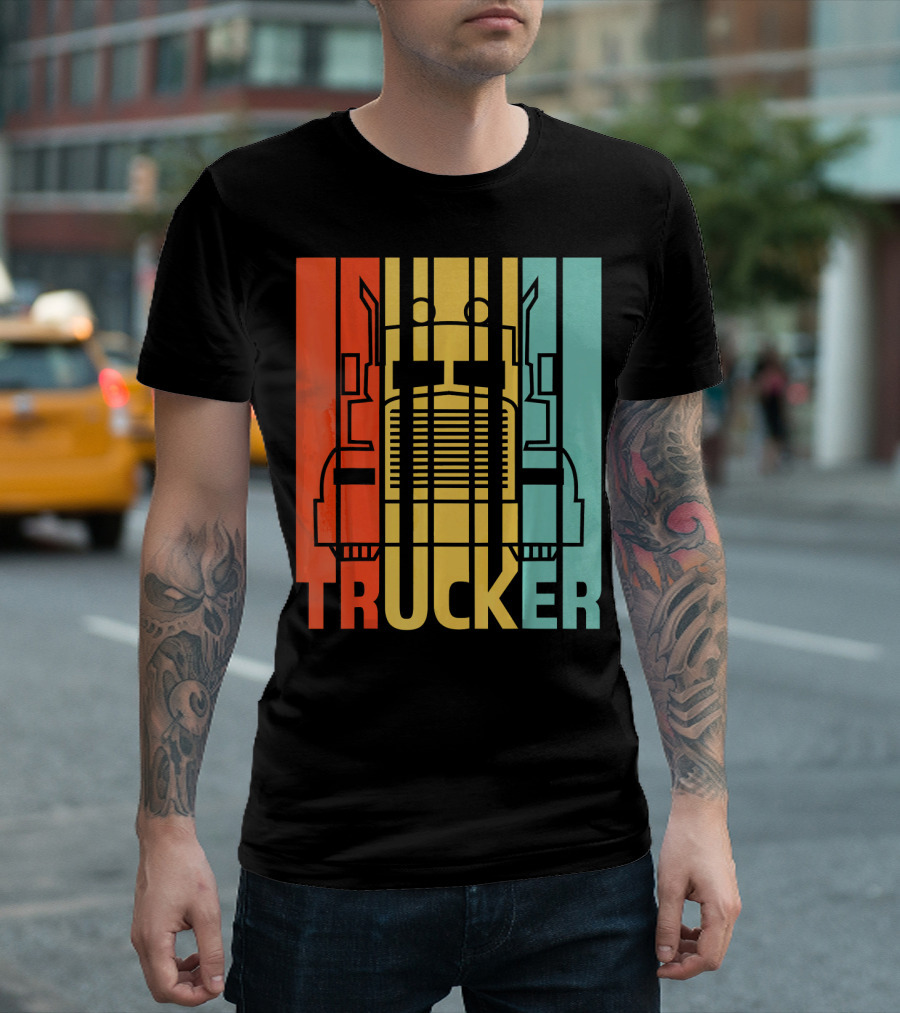 Long Distance Trucker Truck Driver Vintage T-Shirt