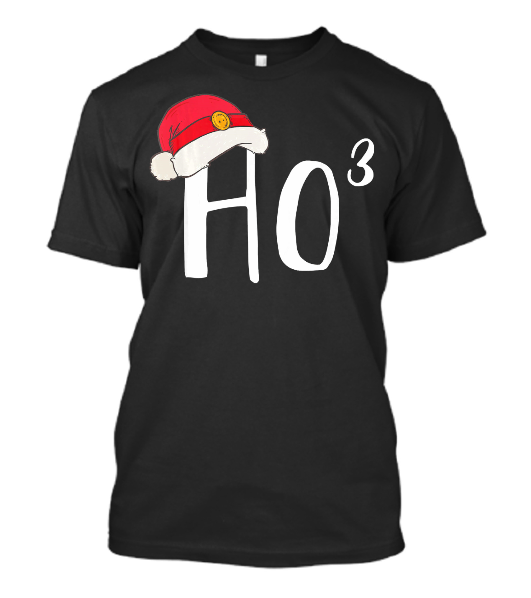 Ho3 Santa Hat Christmas Math Teacher Holiday Cubed T-Shirt