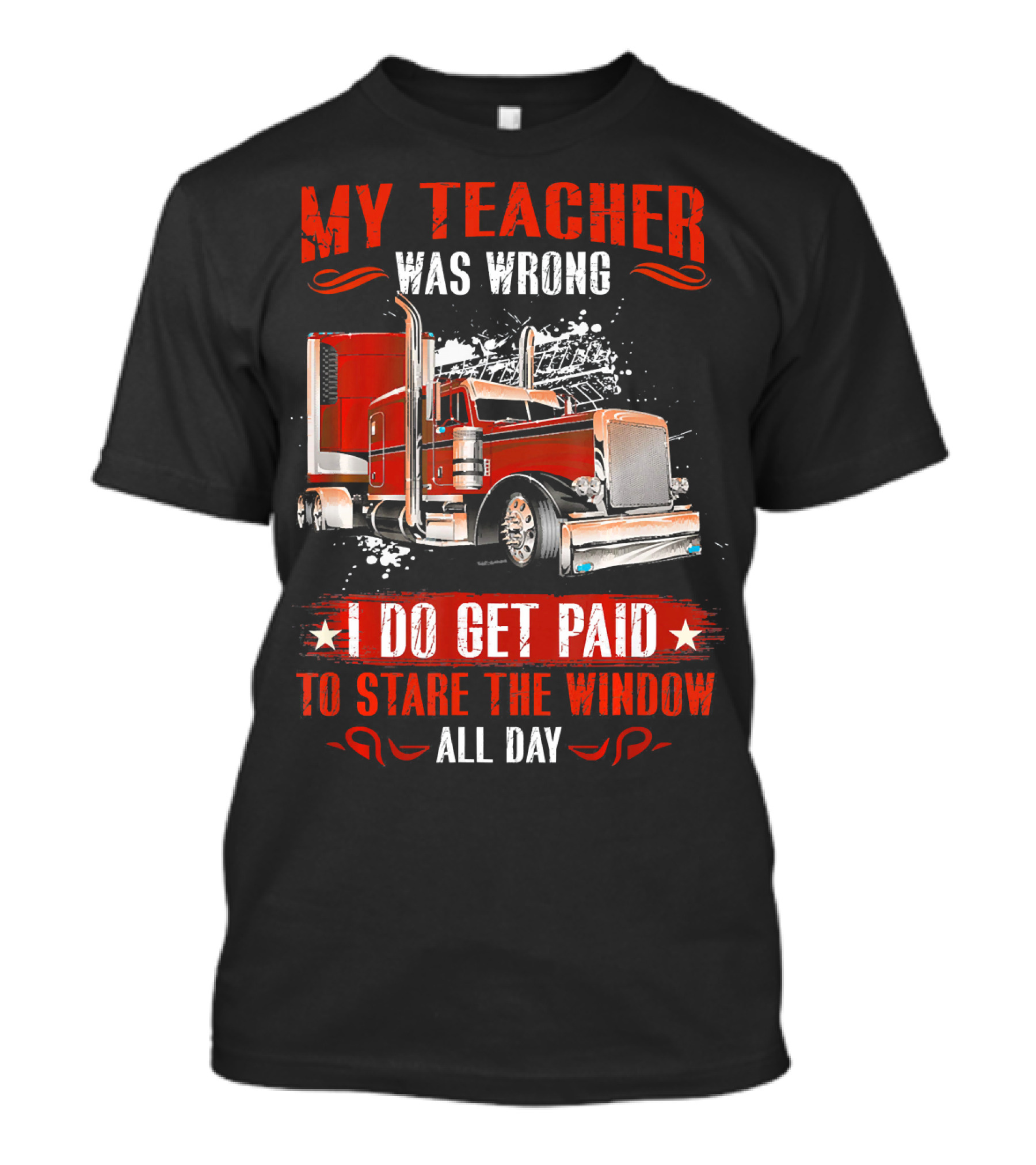 My Teacher Was Wrong I Do Get Paid To Stare The Window All Day T-Shirt