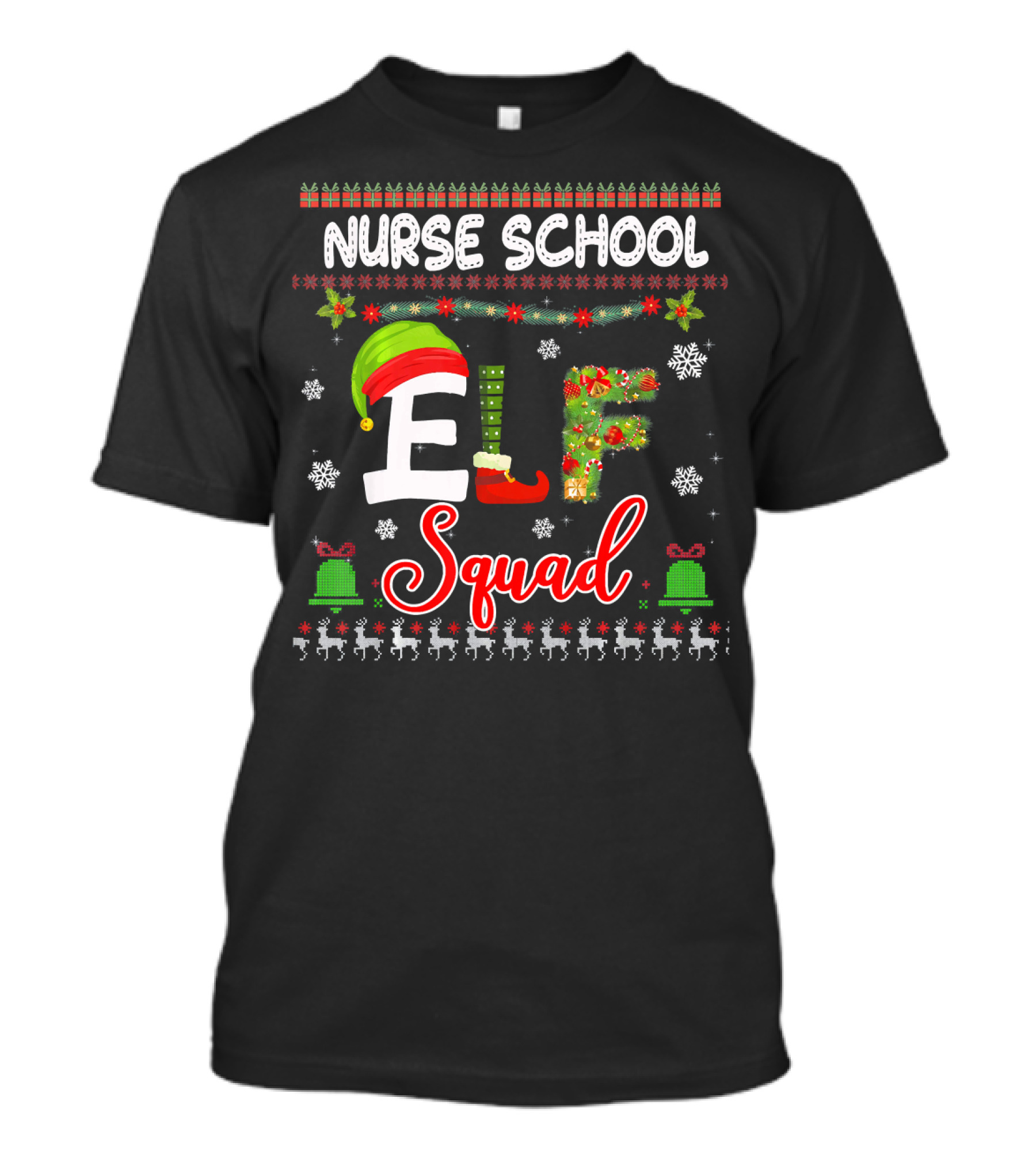 Nurse School ELF Squad Christmas Holiday T-Shirt