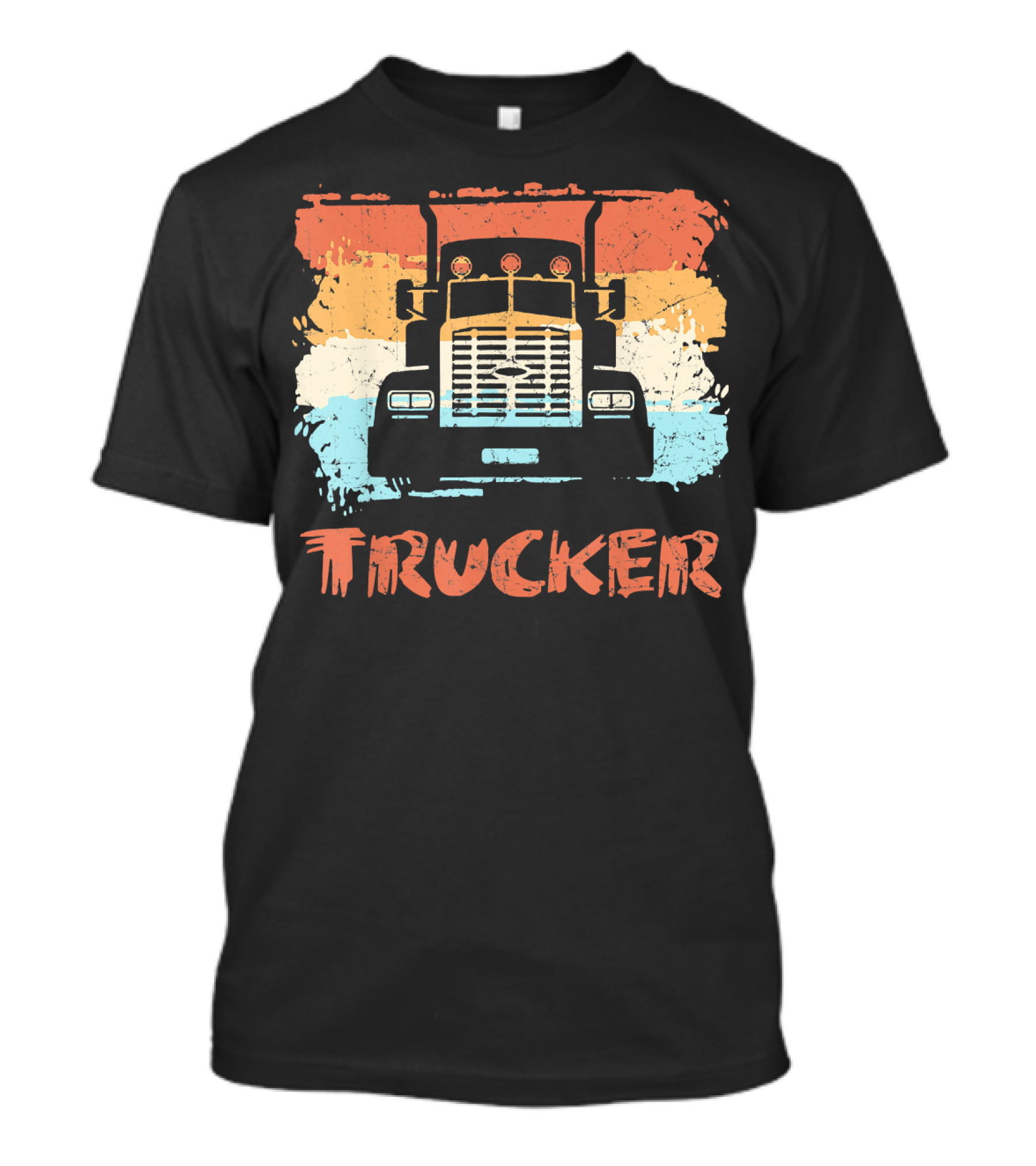 Retro Trucker Graphic For Truck Drivers T-Shirt
