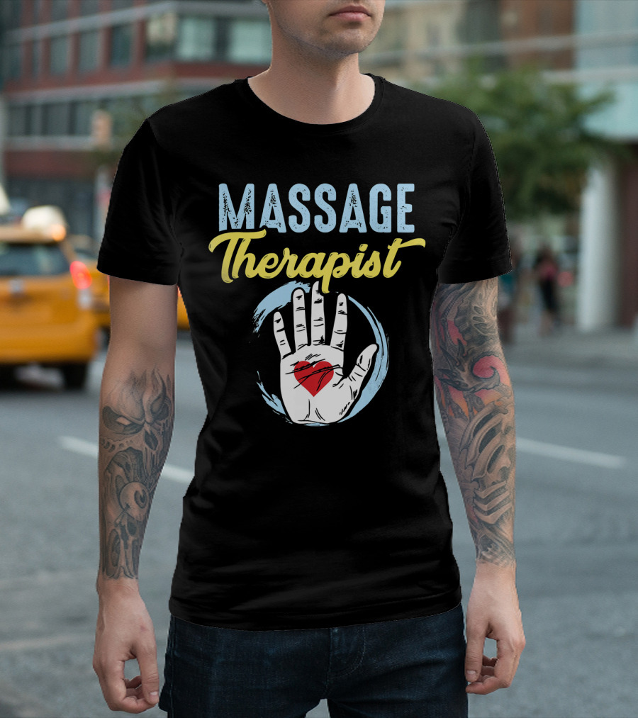 Massage Therapist Healing Hand with Heart T-Shirt
