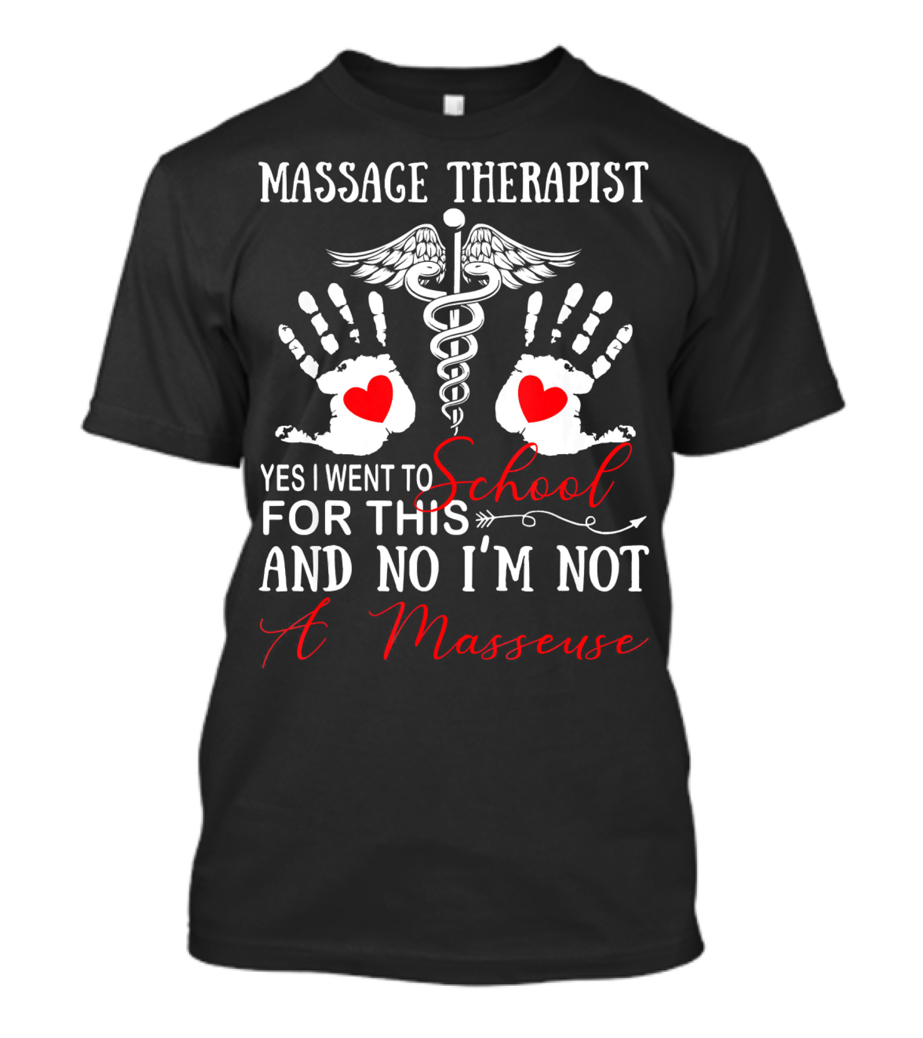 Massage Therapist Yes I Went To School No I’m Not A Masseuse T-Shirt