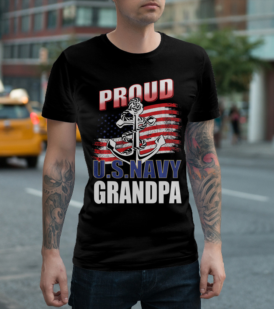 Proud U.S. Navy Grandpa Best T-Shirt