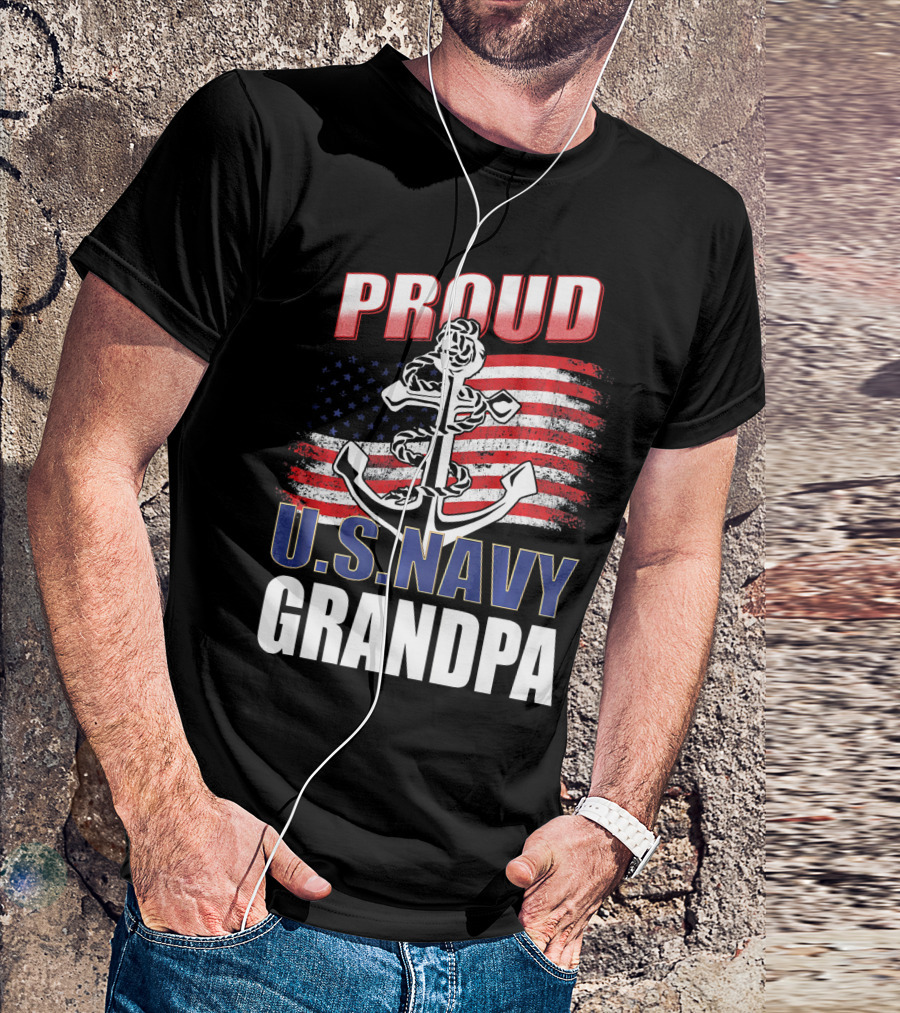 Proud U.S. Navy Grandpa Best T-Shirt