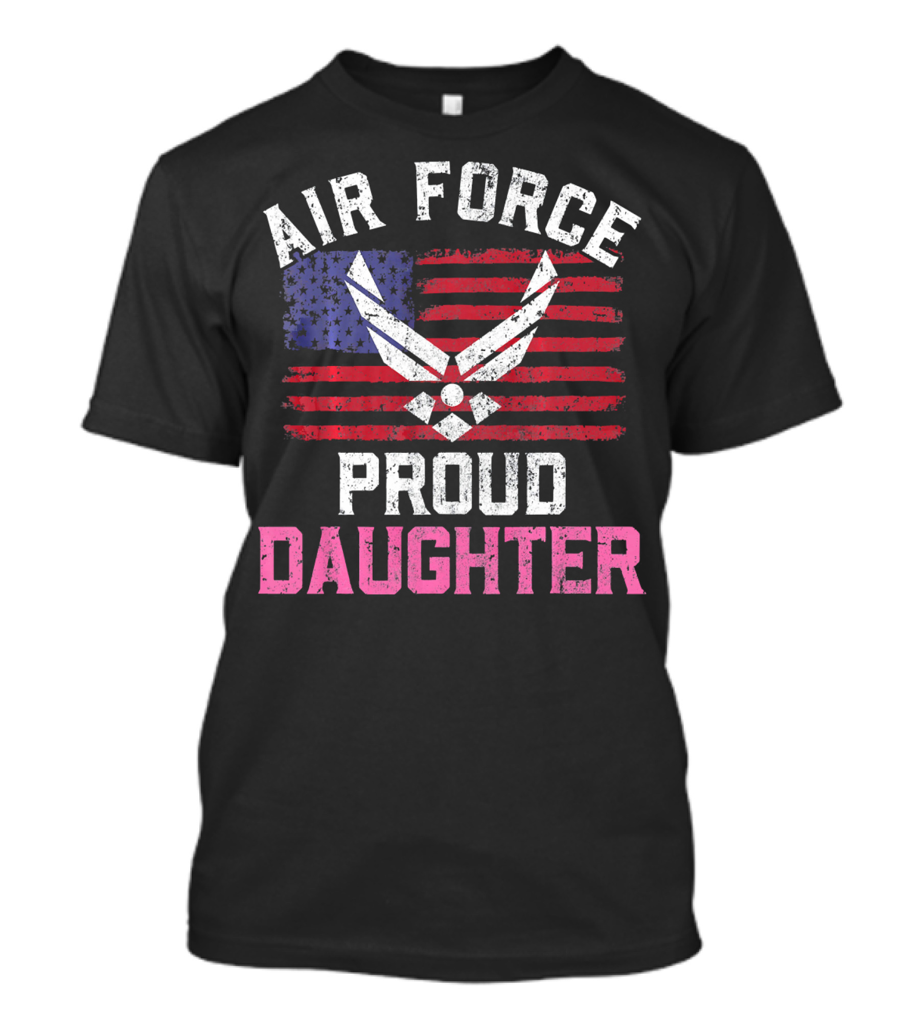 Air Force Proud Daughter American Flag Air Force T-Shirt