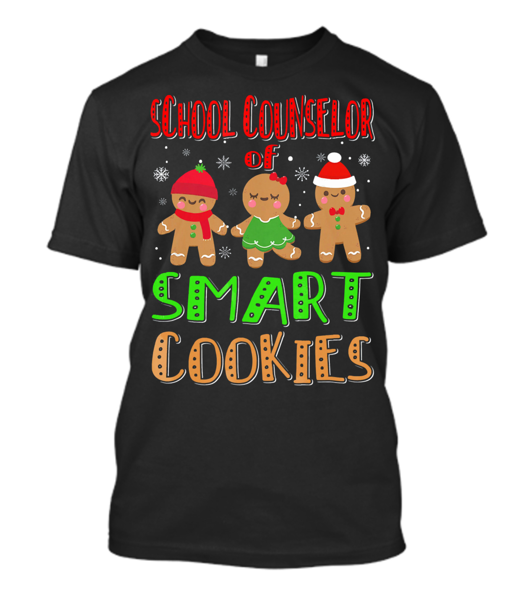 School Counselor Of Smart Cookies Gingerbread Holiday T-Shirt