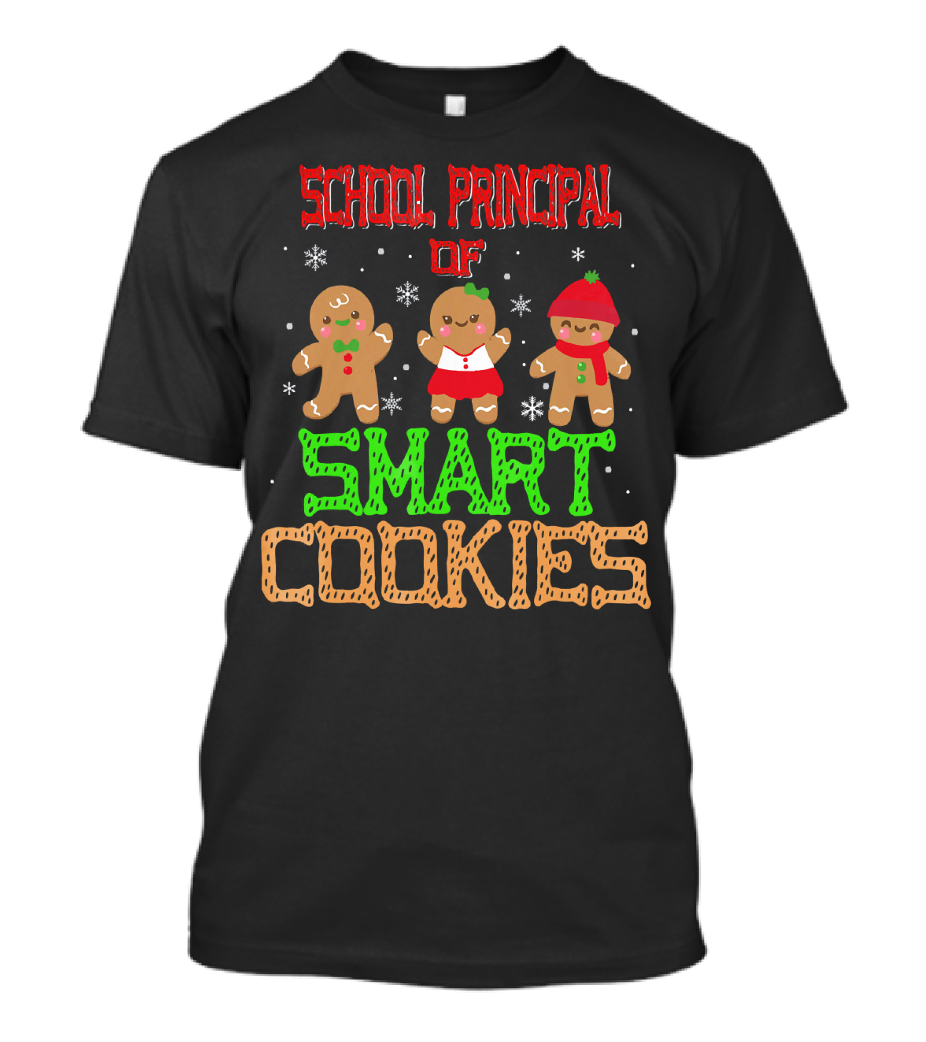School Principal Of Smart Cookies Gingerbread Holiday T-Shirt