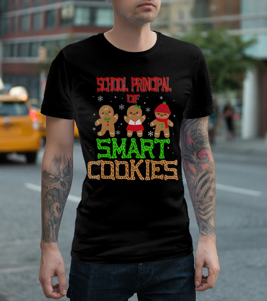 School Principal Of Smart Cookies Gingerbread Holiday T-Shirt