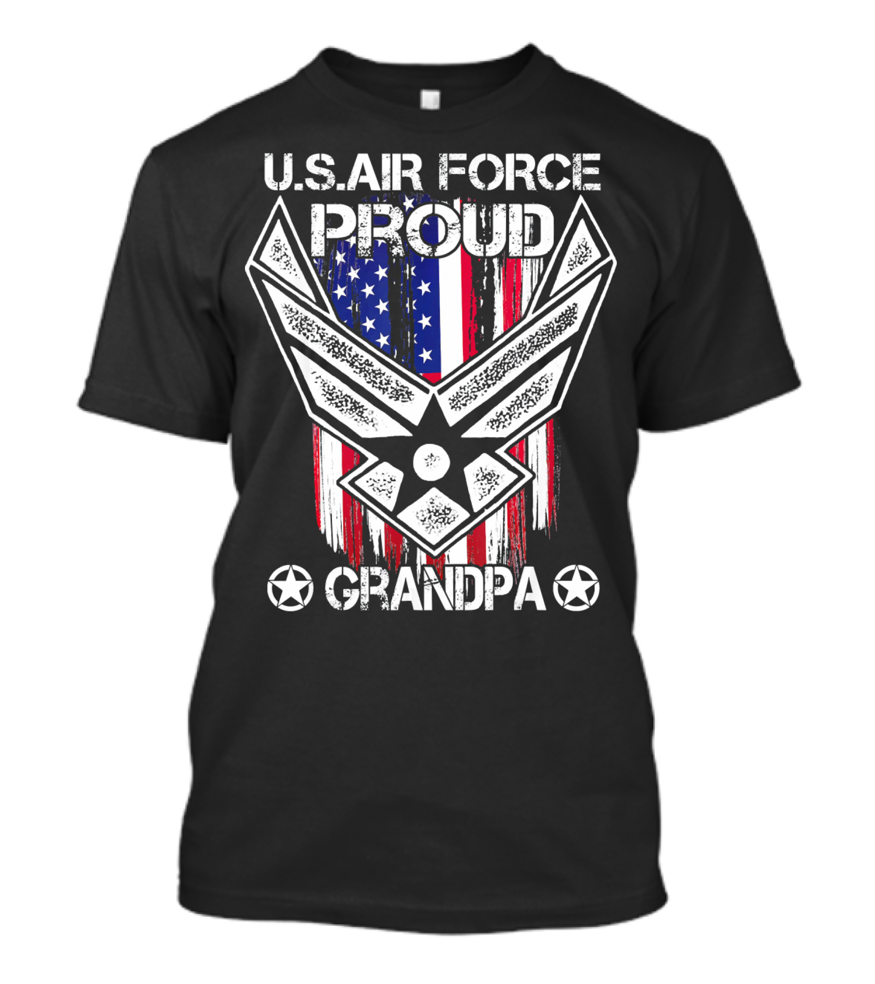 U.S. Air Force Proud Grandpa Veteran Flag T-Shirt