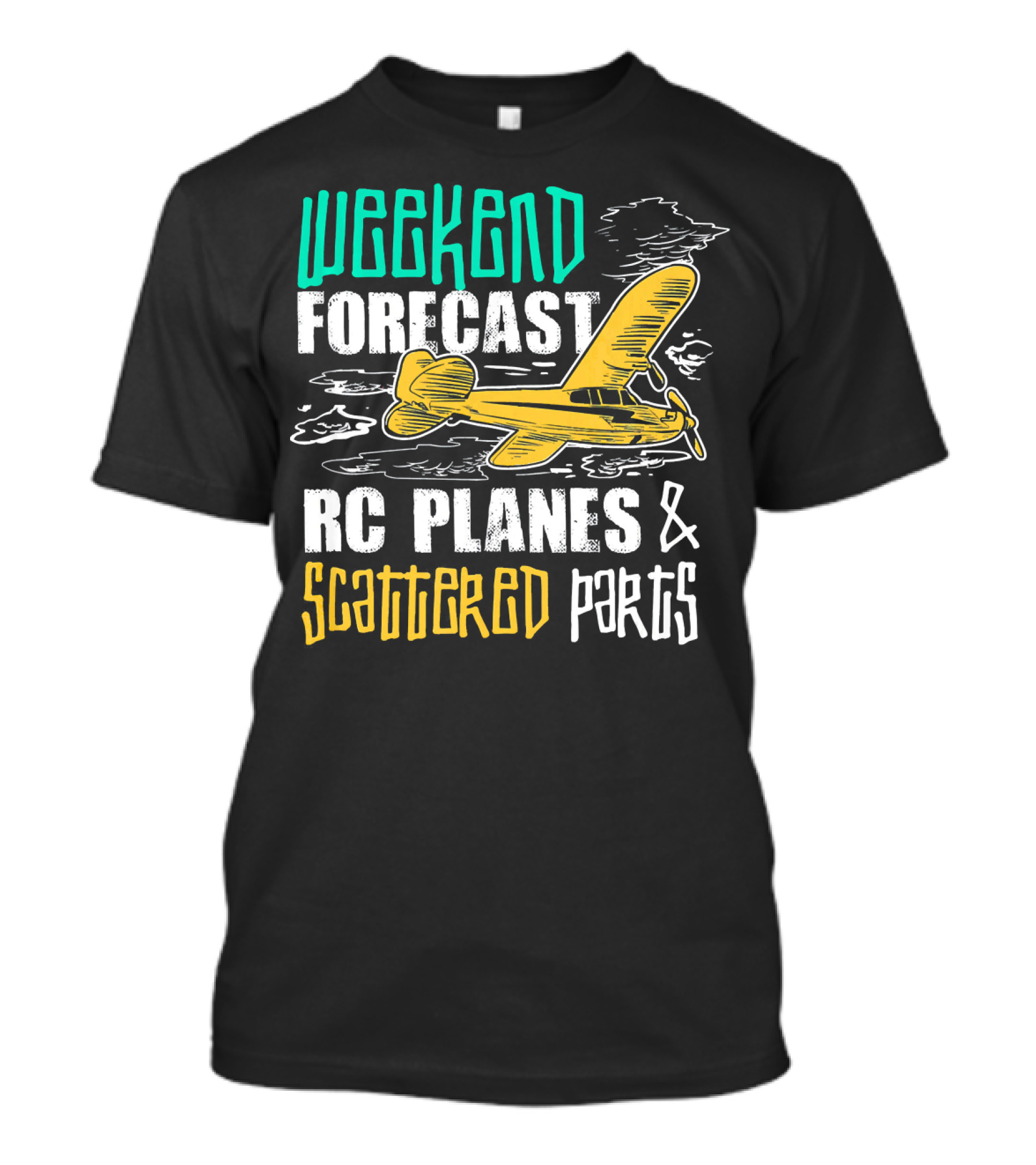 Weekend Forecast RC Planes And Scattered Parts T-Shirt