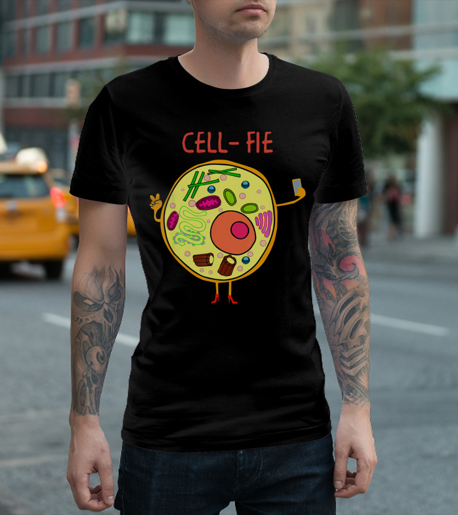 Selfie Cell Fie Funny Science Cell-Fie Humorous Cell T-Shirt
