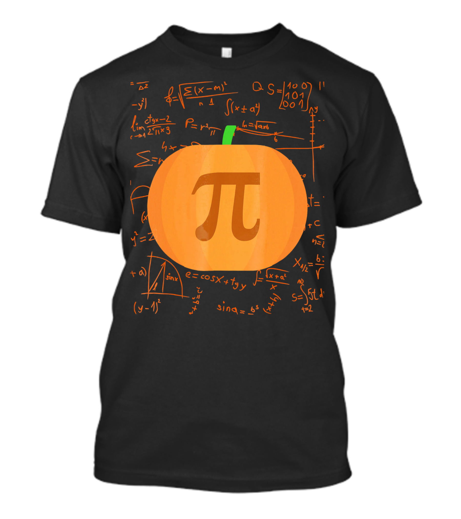 Pumpkin Pi Math Equations Halloween Costume T-Shirt