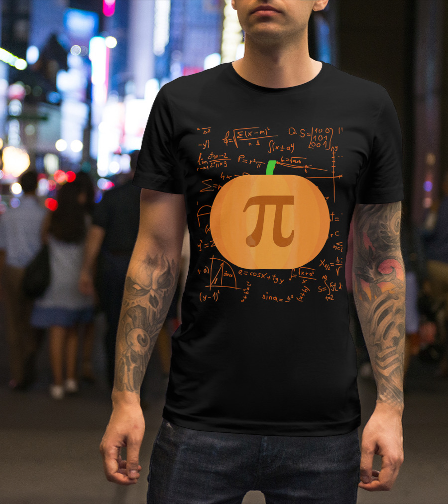 Pumpkin Pi Math Equations Halloween Costume T-Shirt