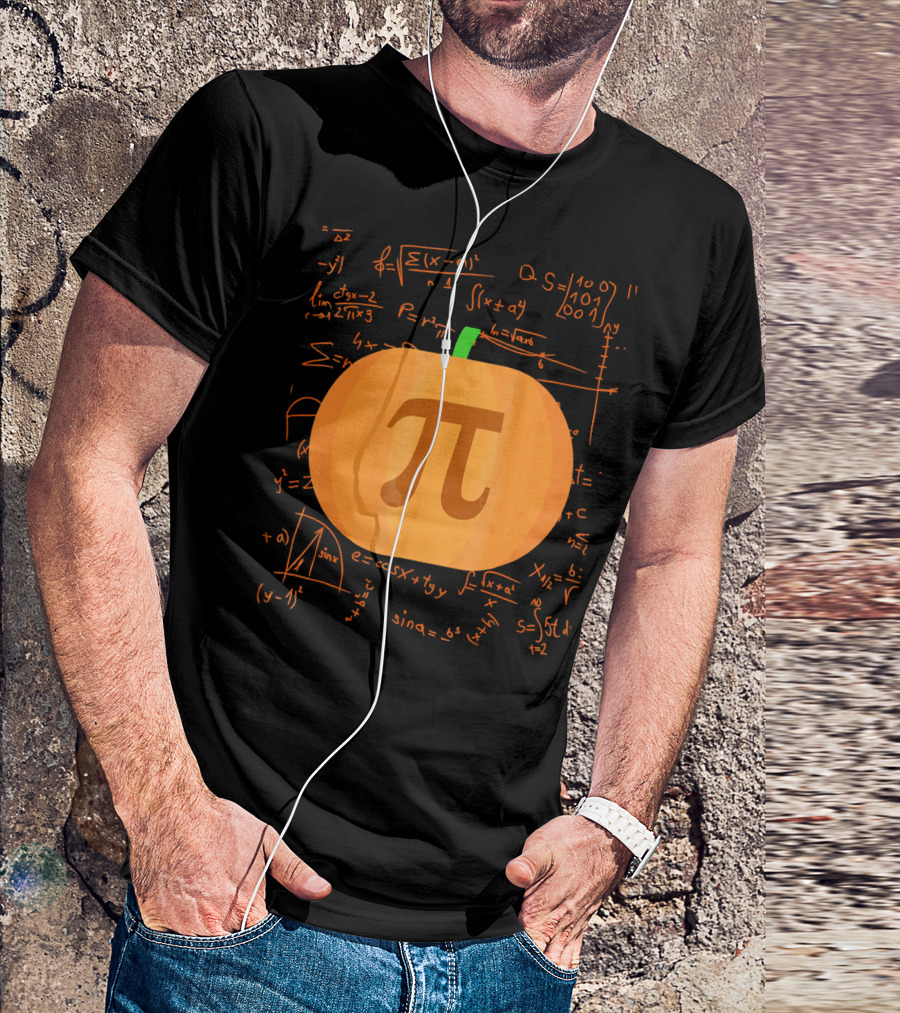 Pumpkin Pi Math Equations Halloween Costume T-Shirt