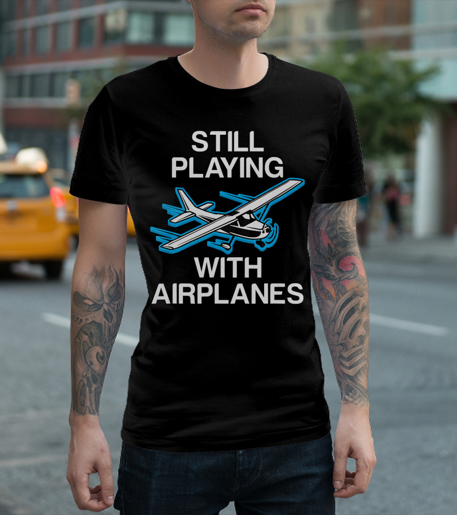 Pilot Still Playing With Airplanes Vintage Cessna T-Shirt