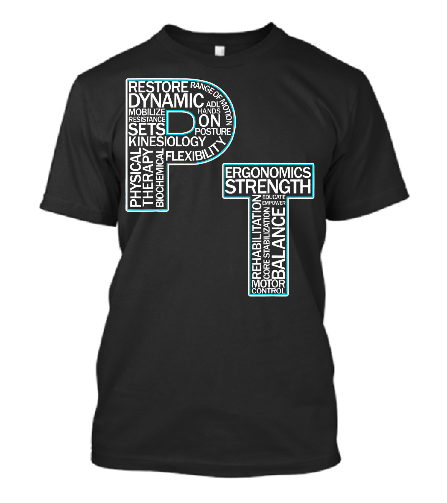 Restore Dynamic Physical Therapy Ergonomics Strength Balance T-Shirt
