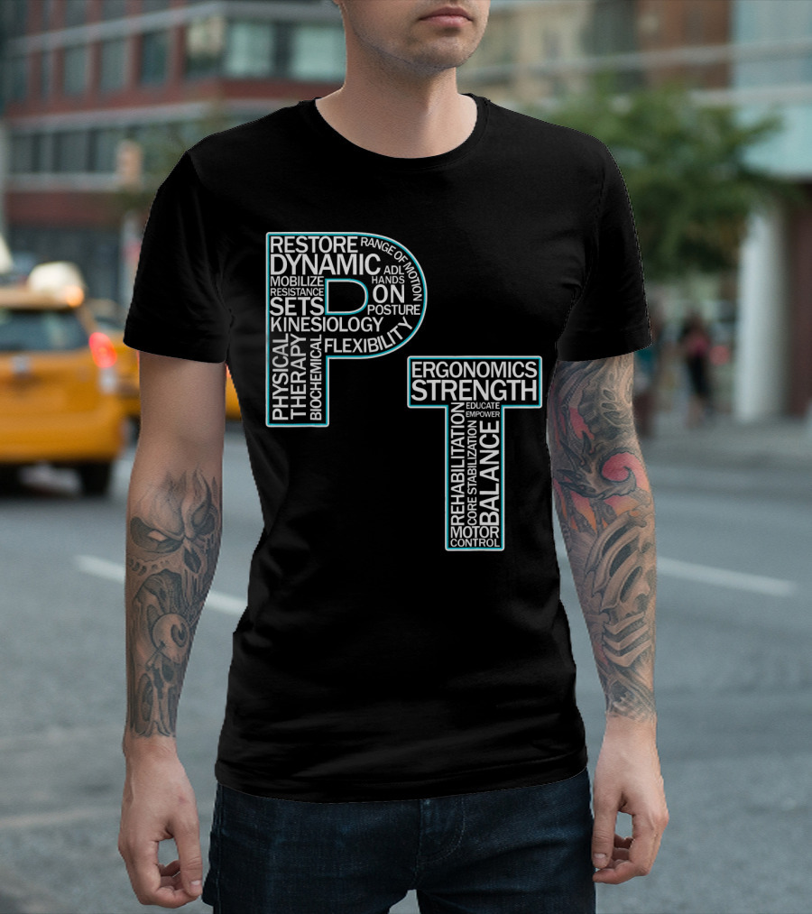 Restore Dynamic Physical Therapy Ergonomics Strength Balance T-Shirt